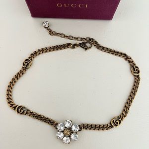 Gucci Crystal Double G necklace NO TRADES